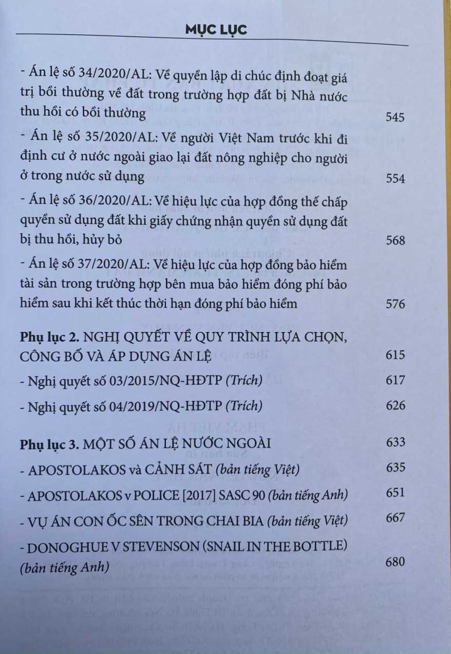 Bình Luận Khoa Học Bản ÁnVà Án Lệ - Tập 1