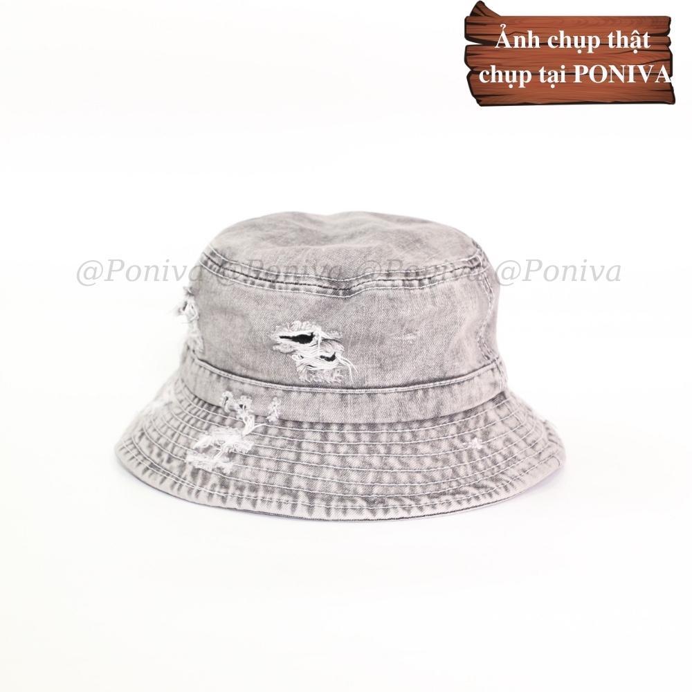 Mũ bucket ️ Nón tai bèo vành cụp chất jean cao cấp form unisex BKJ01 Ulzzang Thời trang PONIVA siêu hot