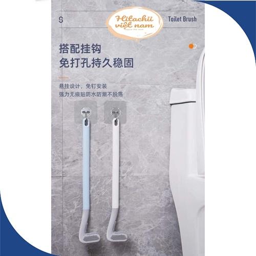 Chổi cọ toilet thông minh silicon cọ chà vệ sinh sạch mọi ngóc ngách bồn cầu, nhà tắm - Cây chà toilet, chà nhà tắm