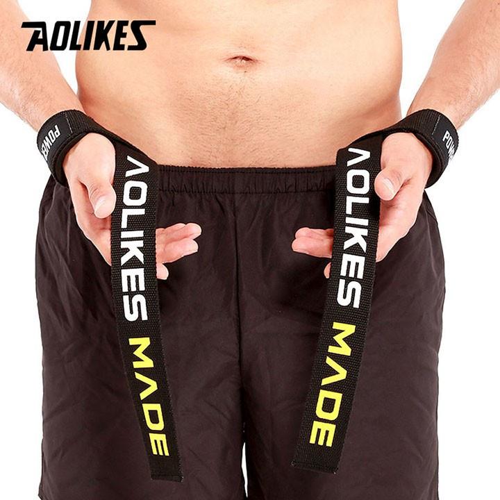 Dây Kéo Lưng Lifting Straps Hỗ Trợ Các Bài Tập Kéo Khi Thể Hình, Tập Gym AOLIKES (1 Đôi)