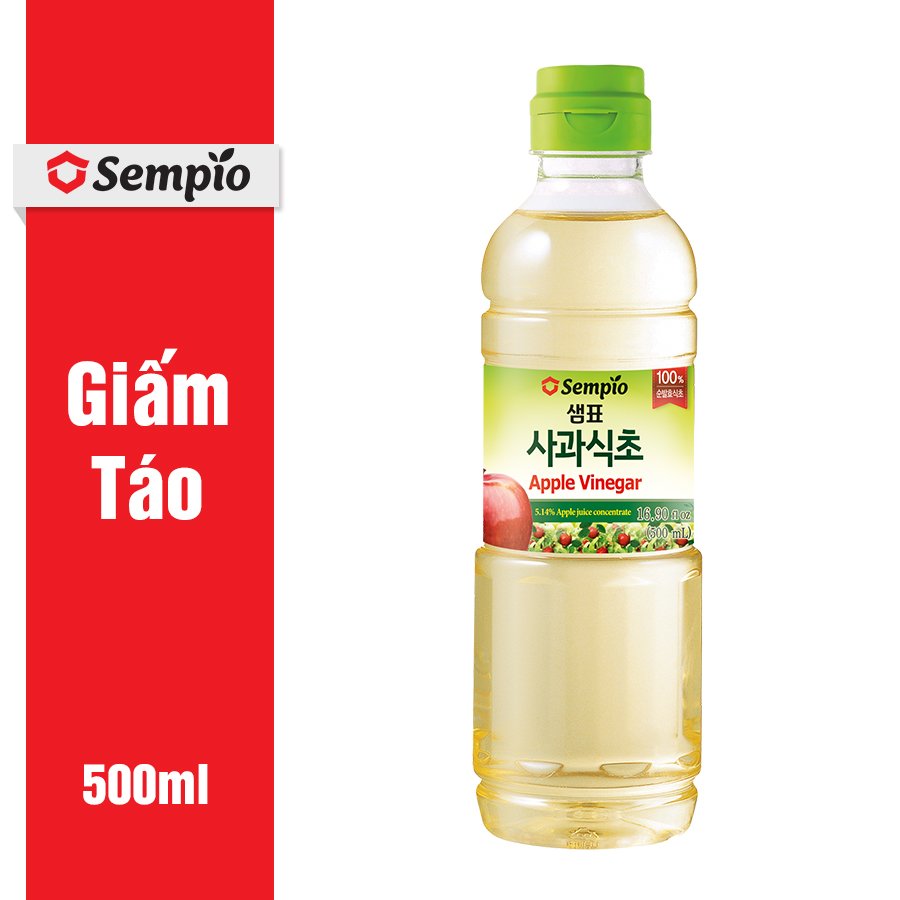 Giấm Táo Nguyên Chất Sempio Hàn Quốc (500ml)