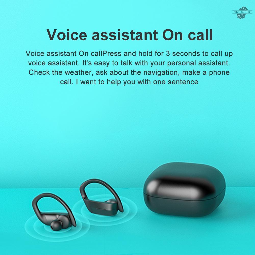 258 Ear Hanging Hook BT 5.0 Wireless Headphones Stereo In-ear Headset for Sport Running