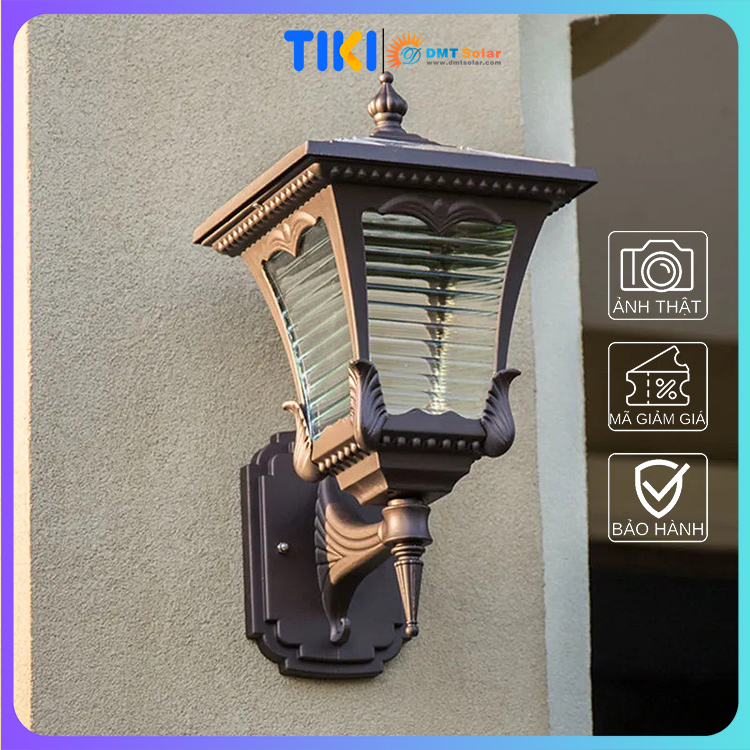 Đèn treo tường cột cổ điển năng lượng mặt trời TT21C tích hợp 3 màu ánh sáng [Trắng/Vàng/Trung tính]