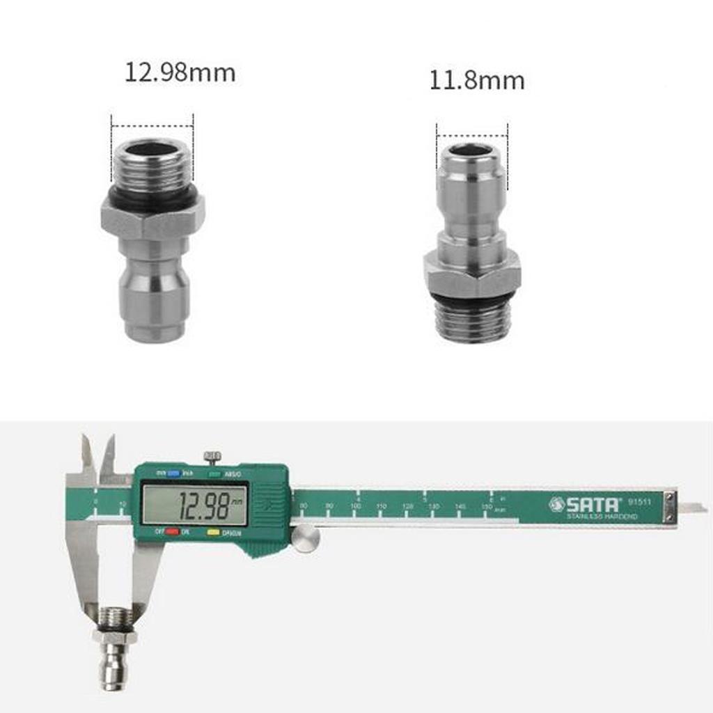 2x Pressure Washer Quick Connect Adapter Connector Coupling Heavy Duty C+D