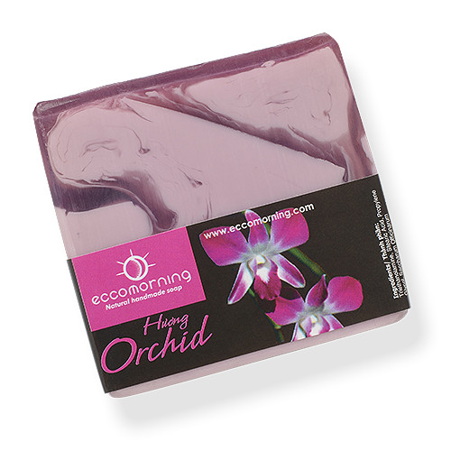Xà Bông Thiên Nhiên Handmade eccomorning Hình Vuông Hương Hoa Lan - Orchid Soap