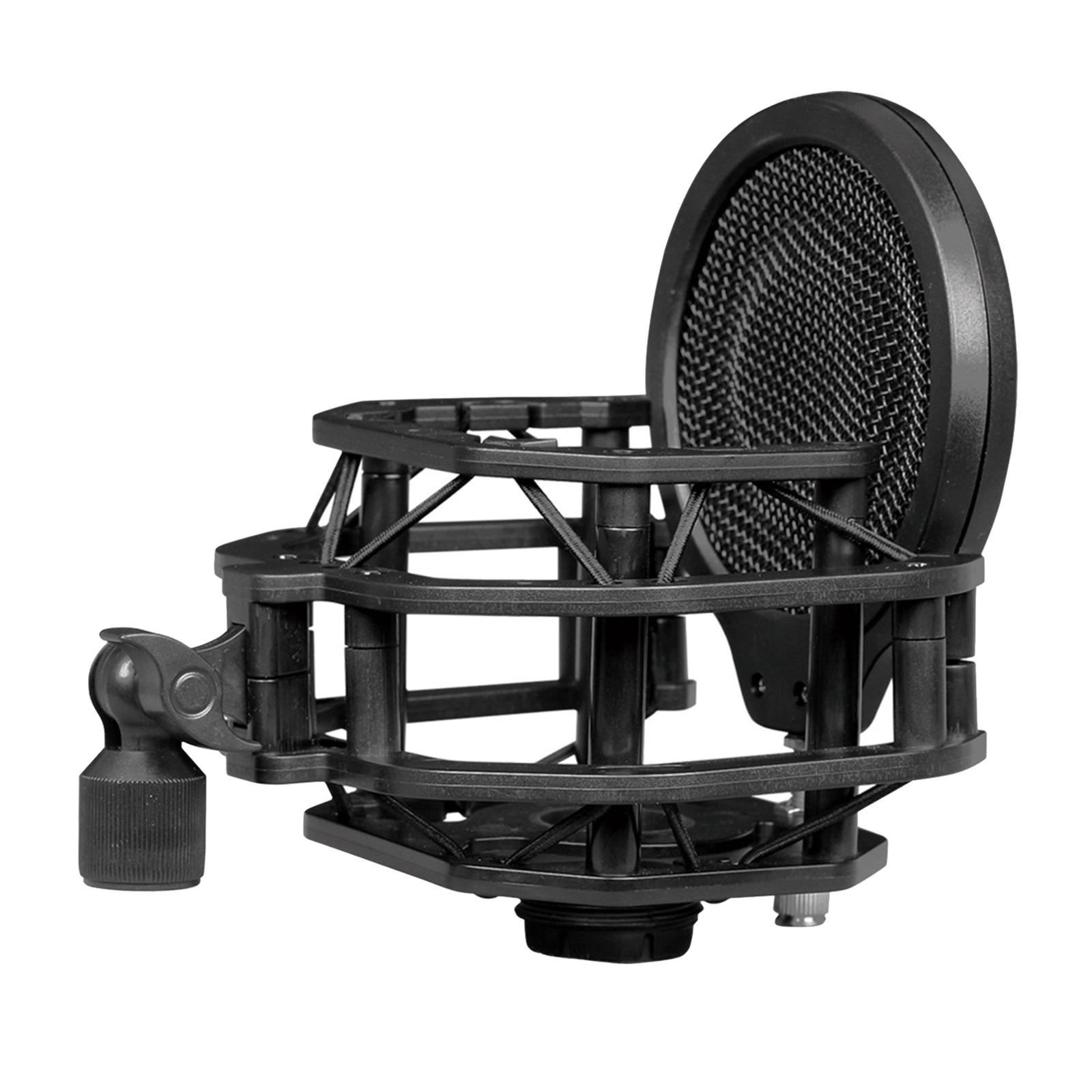 Adjustable Microphone Shock Mount with High Isolation Filter Shield