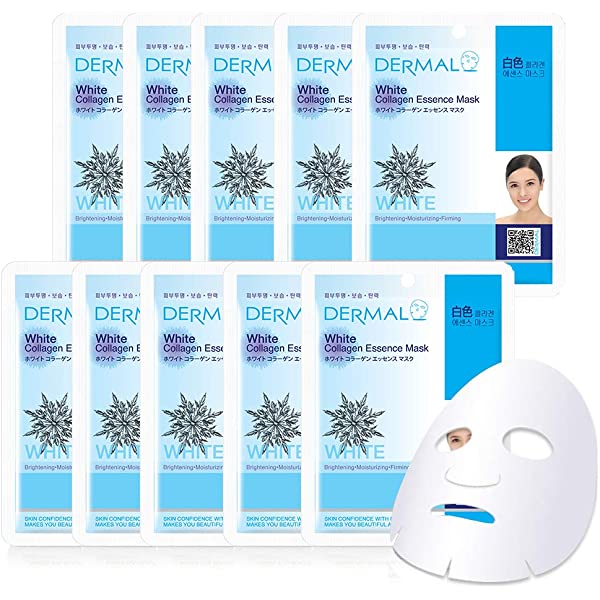 Mặt Nạ Dermal Tinh Chất Trắng Da White Collagen Essence Mask 23g - 10 Miếng