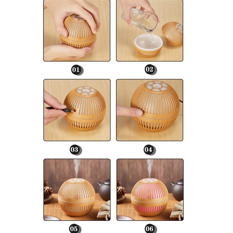 LED Light Ultrasonic Air Humidifier Mini USB Aroma Essential Oil Diffuser Mist Maker 130ML Aroma Diffuser Home Beauty Tool