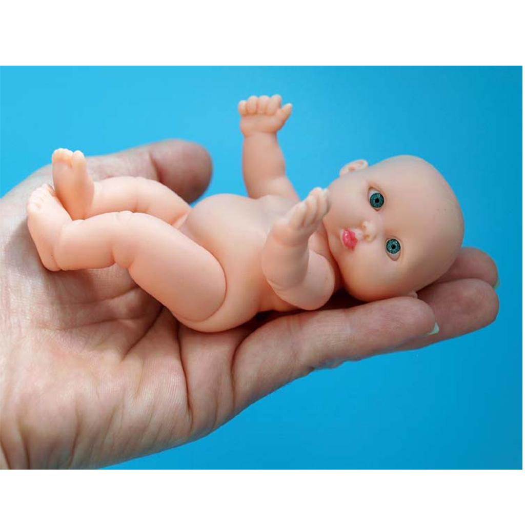 Vinyl Baby Doll Lifelike Newborn Girl Doll Simulation Soft Baby Doll 11cm #1