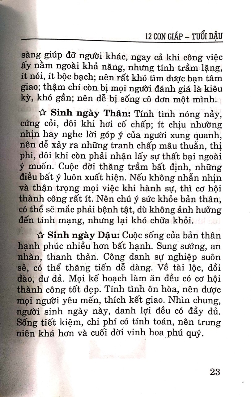 Tính Cách Và Tài Vận Tuổi Dậu