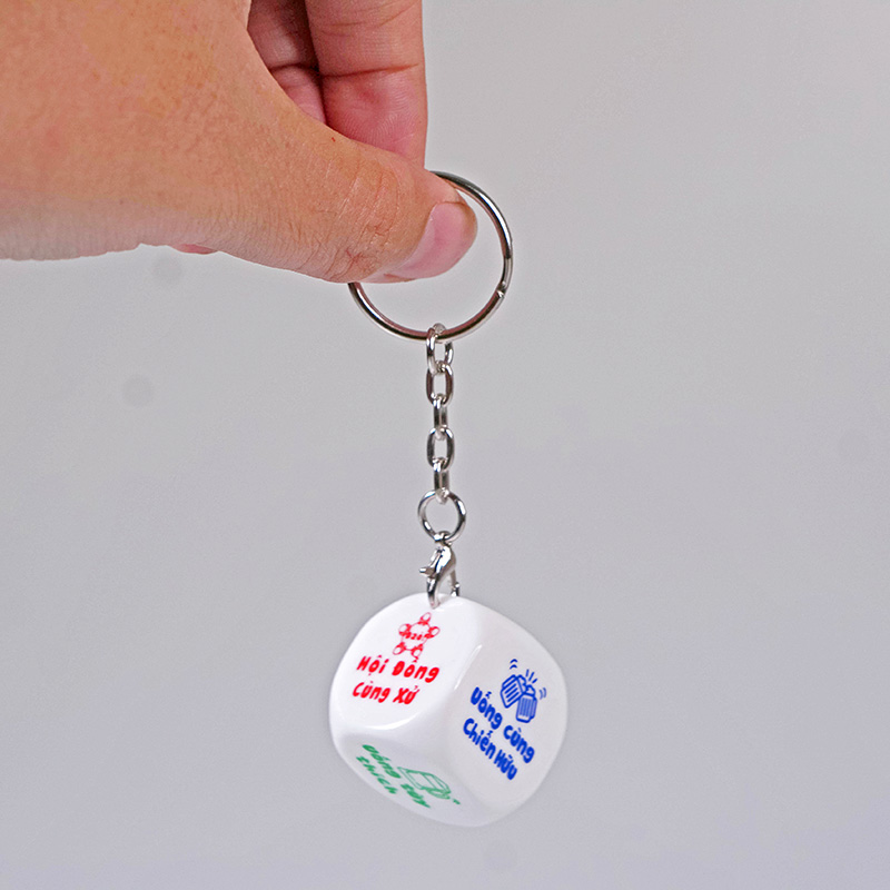 QUÀ TẶNG LƯU NIỆM XÍ NGẦU XÚC XẮC ĂN NHẬU TIẾNG VIỆT CÓ HÌNH MINH HOẠ - CỤC TO 2.5 CM CÓ MÓC KHOÁ - ideashop