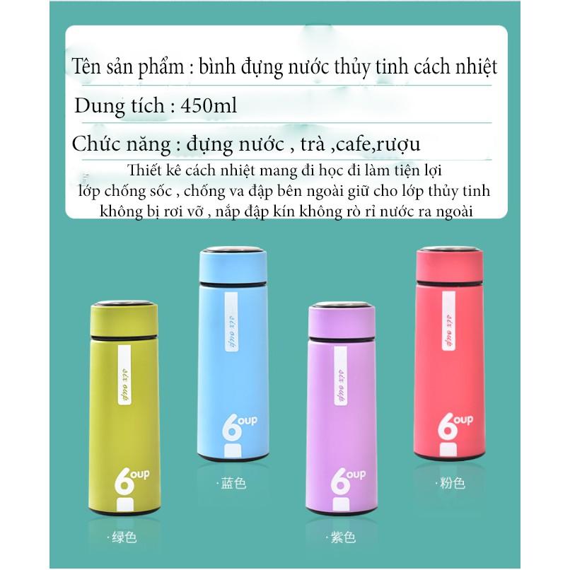Bình Đựng Nước Cách Nhiệt , Bình Đựng Nước Thủy Tinh Bọc Chống Sốc
