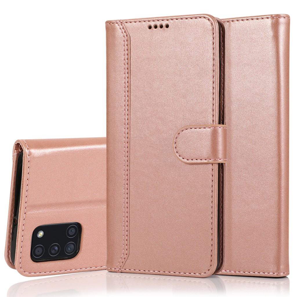 Ốp lưng điện thoại dạng ví da lật có ngăn đựng thẻ mềm cho Samsung Galaxy Note10 Lite A21S A71 A51 A41 A31 A21 A11