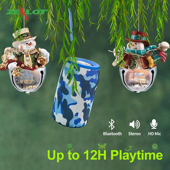Loa bluetooth Zealot tặng kèm móc khóa chữ 5 Tech nghe nhạc không dây âm thanh siêu trầm hàng chính hãng kết nối ổn định, bluetooth 5.0 dùng cho điện thoại, laptop, PC...
