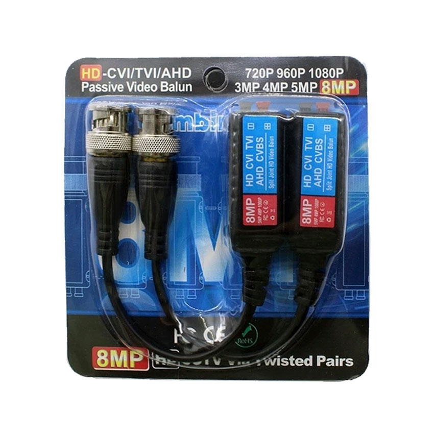 Balun dùng cho Camera AHD/CVI/TVI Full HD 8Mp