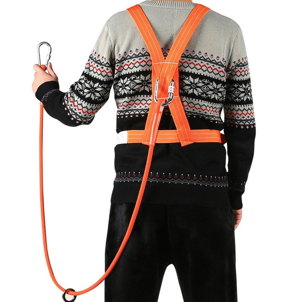 Sturdy Heavy Duty Half Body Climbing Harness Safety Belt Rope S 1.6m