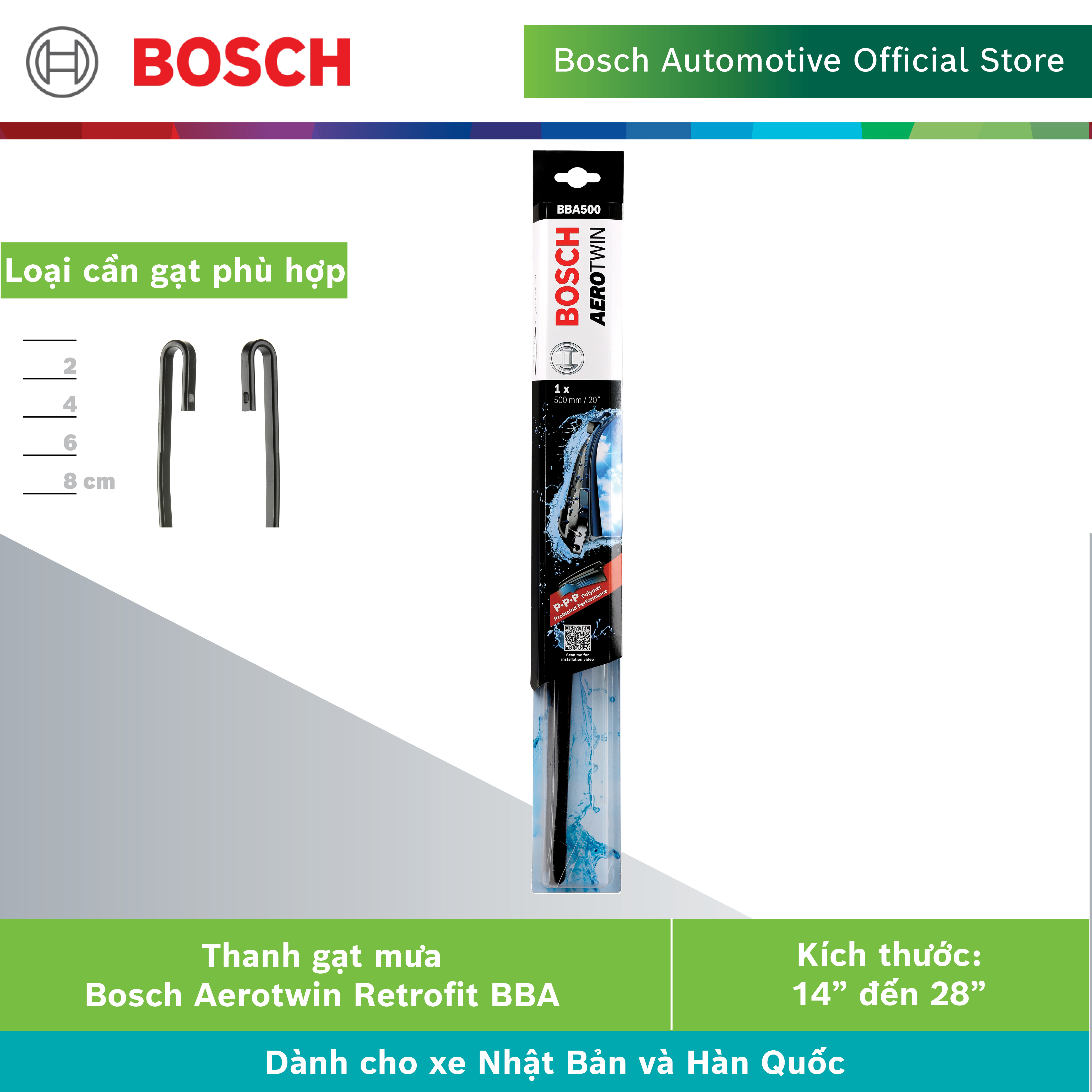 Thanh Gạt mưa Bosch Aerotwin - Hàng chính hãng