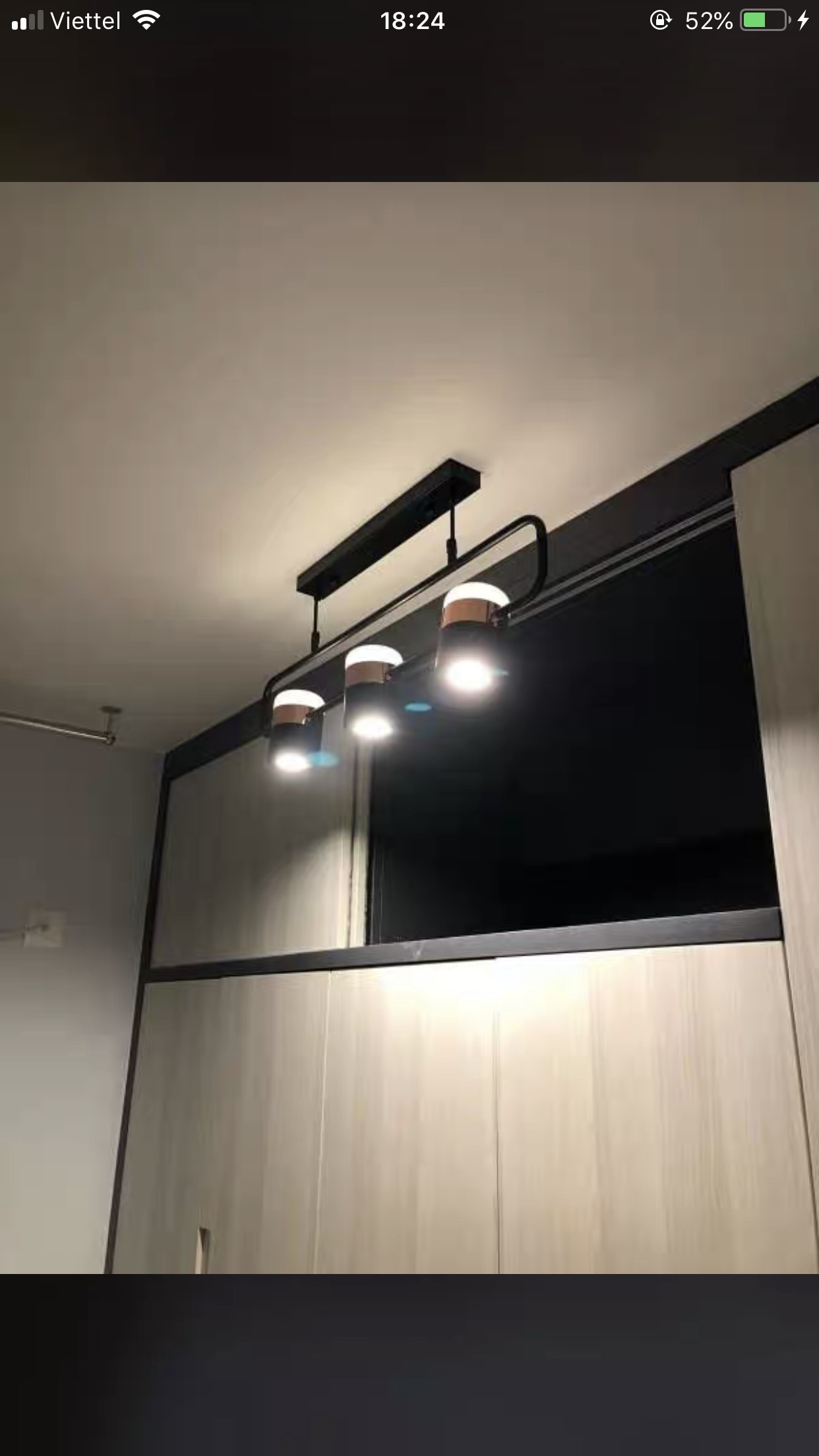 Đèn thả khung 3 đèn tích hợp led thả trang trí bàn ăn , quầy bar