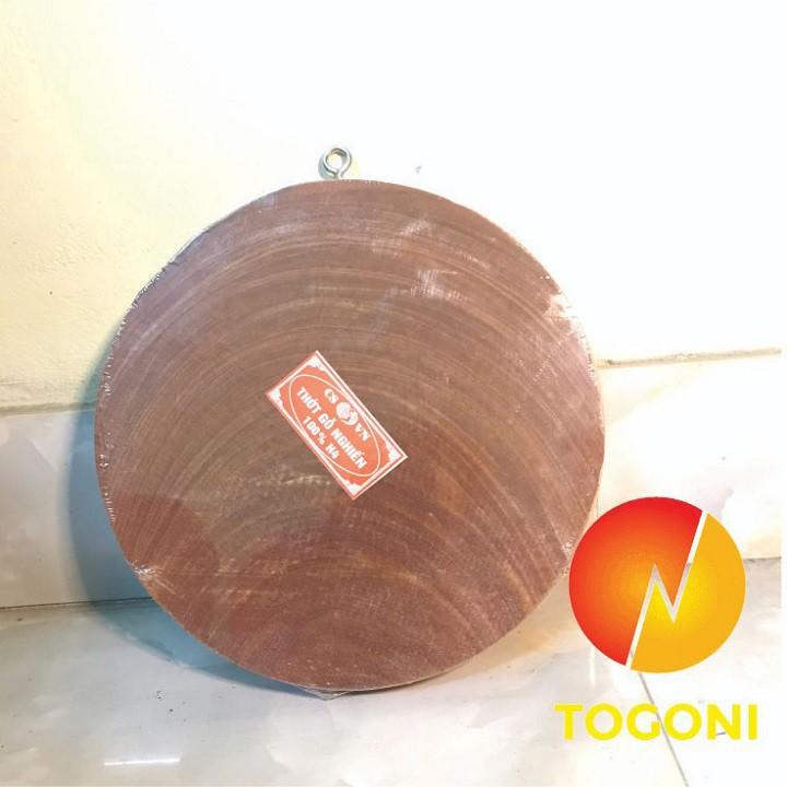 COMBO 1 THỚT GỖ NGHIẾN CAO CẤP TOGONI ĐỂ CHẶT D35CM và 1 THỚT GỖ NGHIẾN ĐỂ THÁI HÌNH TRÒN D24 DÀY 2CM