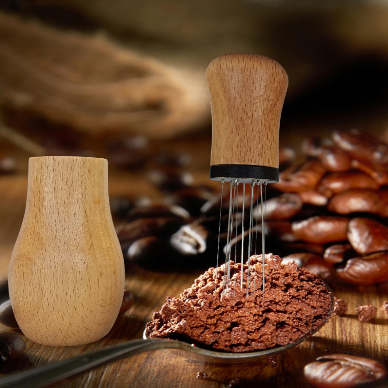 2Pcs Coffee Distributor Needle with Stand for Kitchen Espresso Tools