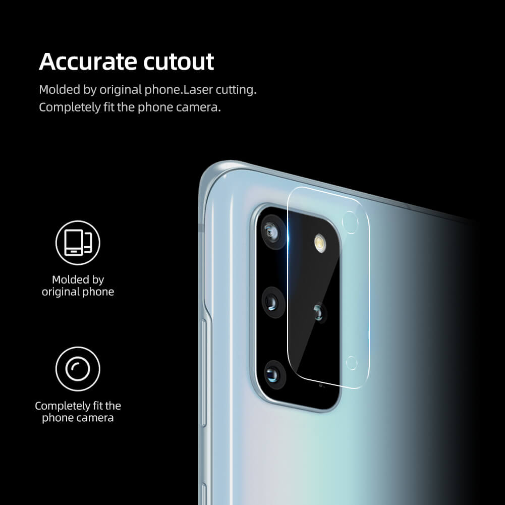 Bộ 2 Miếng dán kính cường lực camera Samsung Galaxy S20 Plus mỏng 0.22mm hiệu Nillkin InvisiFilm độ cứng 9H chống vân tay không ảnh hưởng chất lượng ảnh chụp - Hàng nhập khẩu