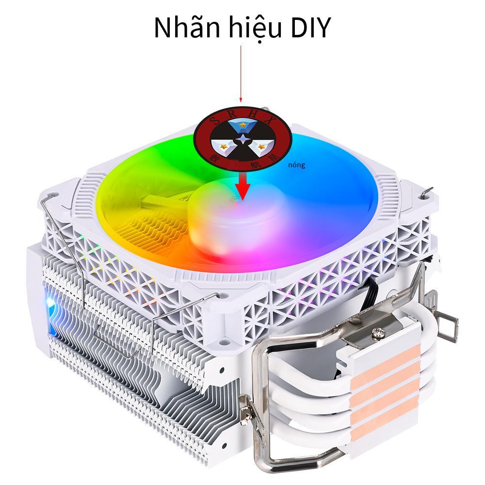 Giao hàng nhanh tản nhiệt 4 ống đồng máy tính tắt tiếng 1155 làm mát bằng không khí quạt làm mát máy tính quạt tản nhiệt cpu