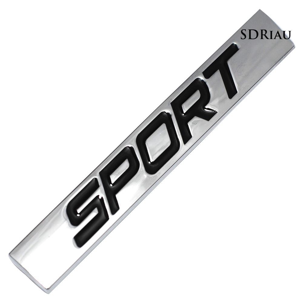 Miếng Dán Kim Loại Hình Chữ Sport Trang Trí Thân Xe Hơi
