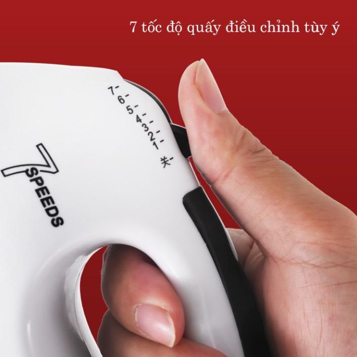 Máy Đánh Trứng Đánh Kem Cầm Tay 7 Tốc Độ Công Suất 180W