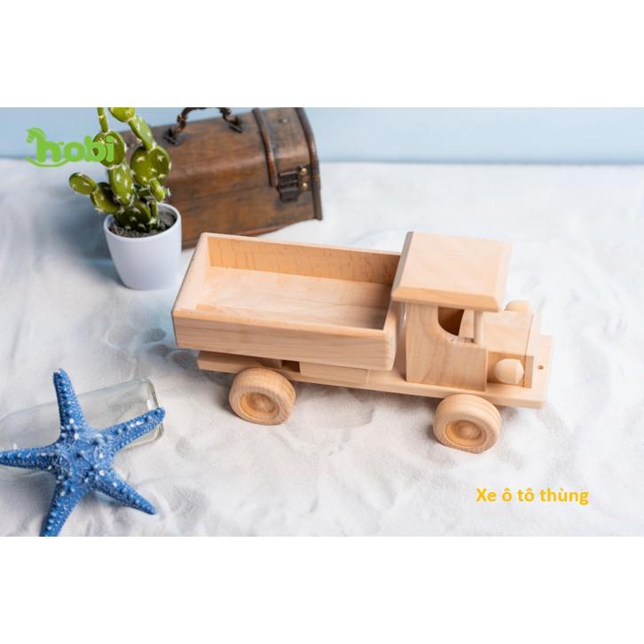 Đồ chơi gỗ việt nam xuất khẩu châu âu - Xe ô tô thùng - đồ chơi xe cộ cho bé trai, bé gái