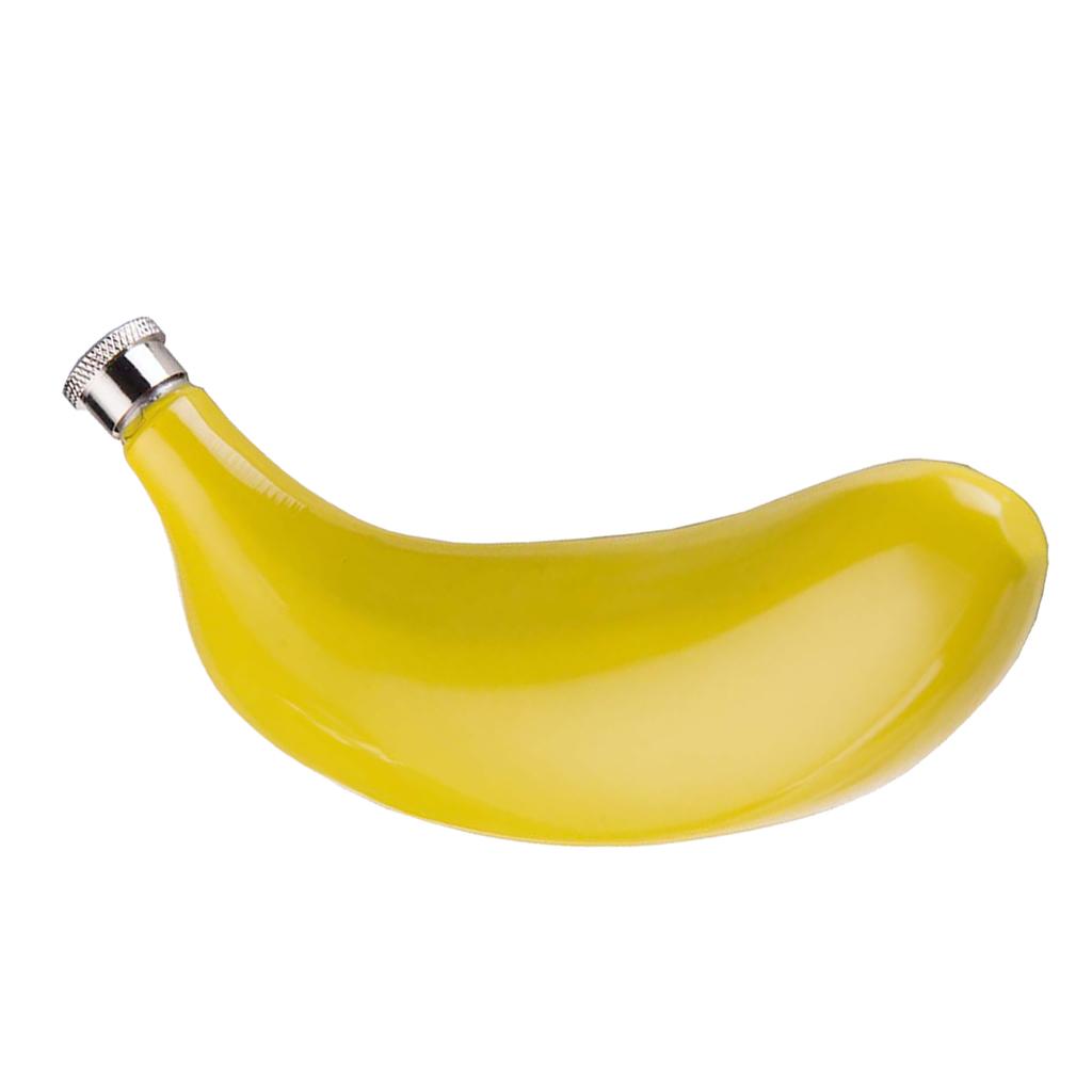 Portable 5oz Banana Hip Flask Pocket Alcohol Flagon Drinkware with Funnel