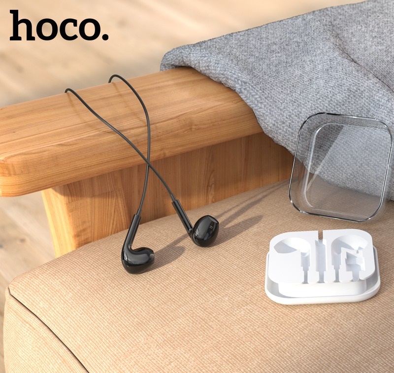 Tai nghe cho Iphone chân dẹt cao cấp Hoco. M111 Max/Pro hỗ trợ nghe gọi mic đầy đủ, cắm dùng trực tiếp không cần kết nối bluetooth - Hàng chính hãng