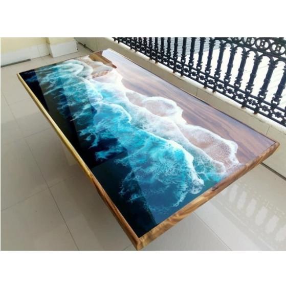 Keo Epoxy Resin Trong Suốt Bộ 10kg Làm Bàn Ghế - Trường Thịnh