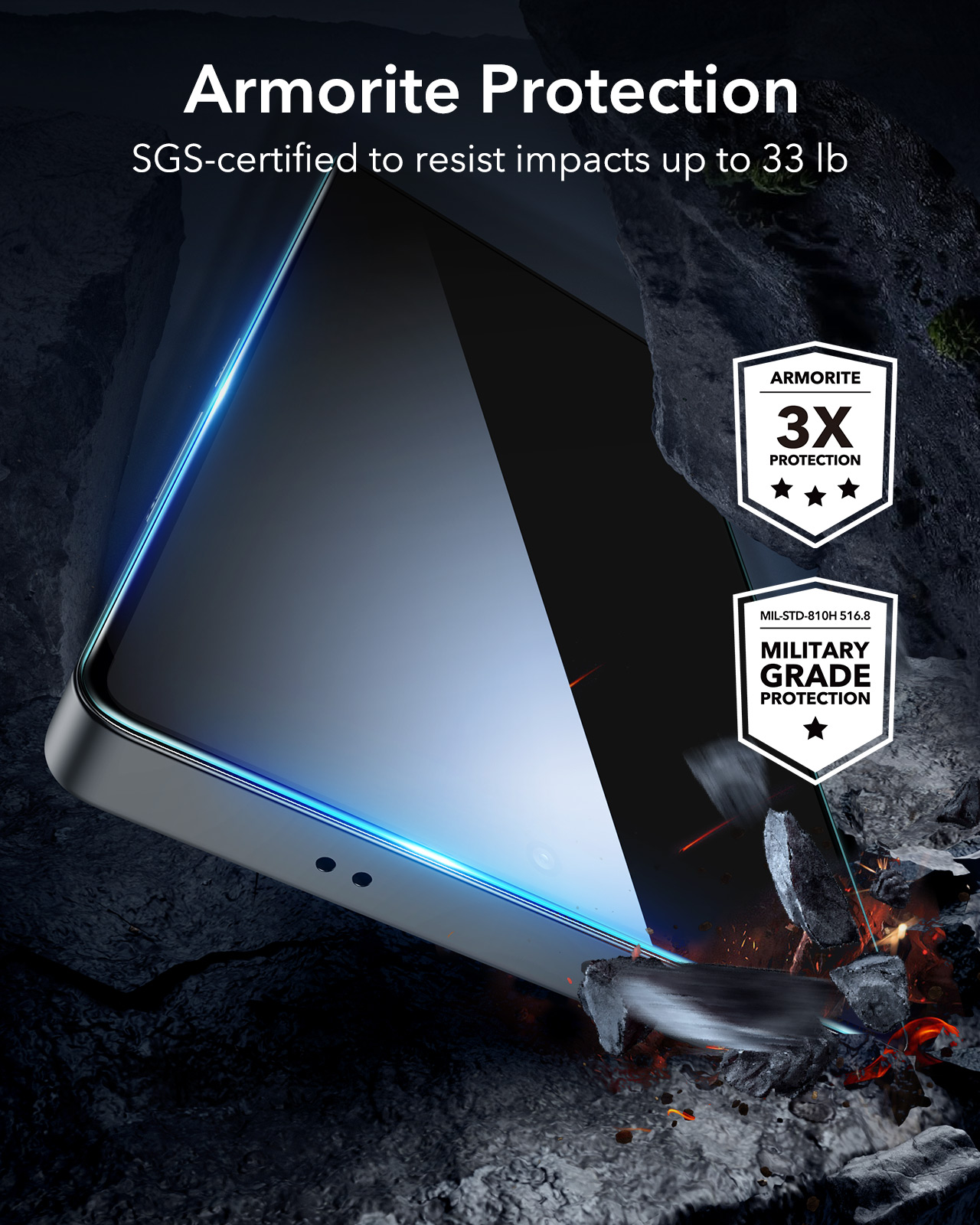 Kính Cường Lực Chống Nhìn Trộm ESR Armorite Privacy Screen Protector UltraFit Kèm Khung Dán Cho Samsung Galaxy S25 Ultra_ Hàng Chính Hãng