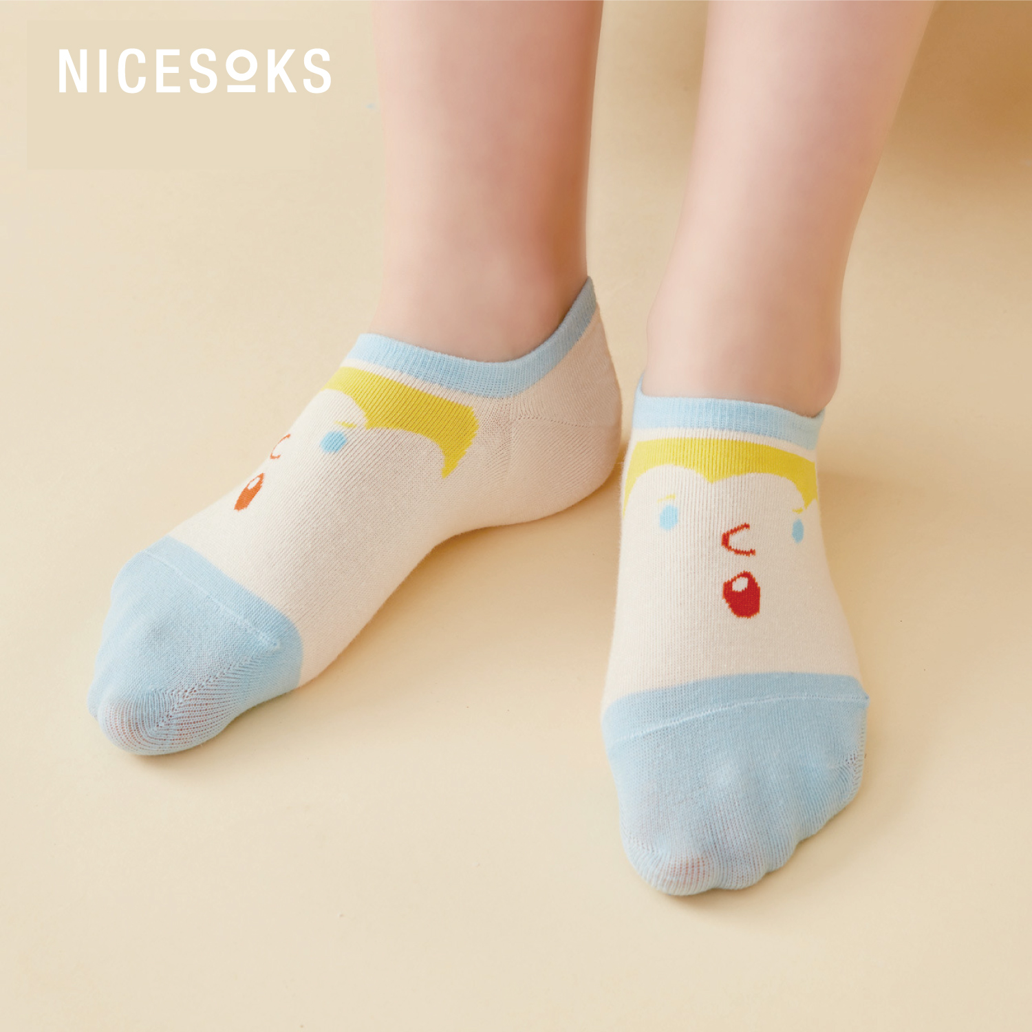 Set hộp 3 đôi tất nữ NICESOKS - NS518713FS chất liệu cotton cao cấp, dáng lười ngắn cổ thể thao, họa tiết cute , hàng chính hãng