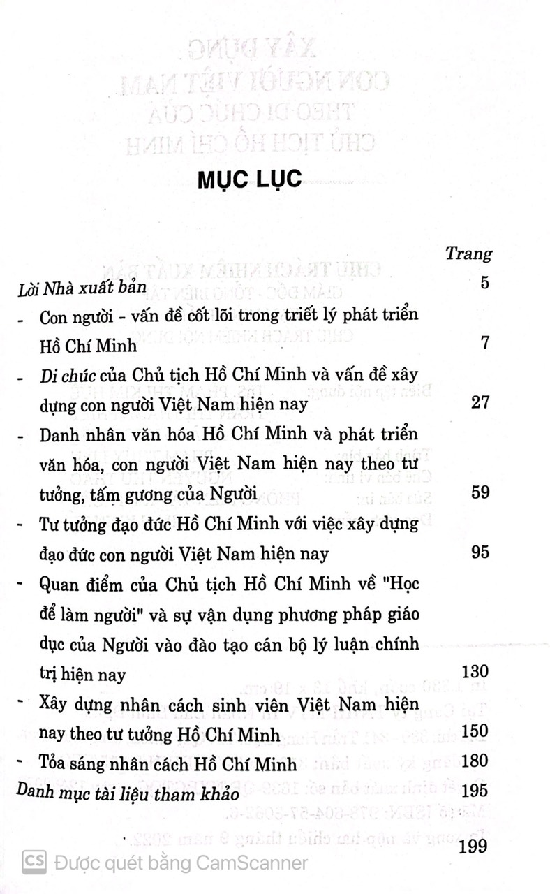 Xây dựng con người Việt Nam theo di chúc của chủ tịch Hồ Chí Minh