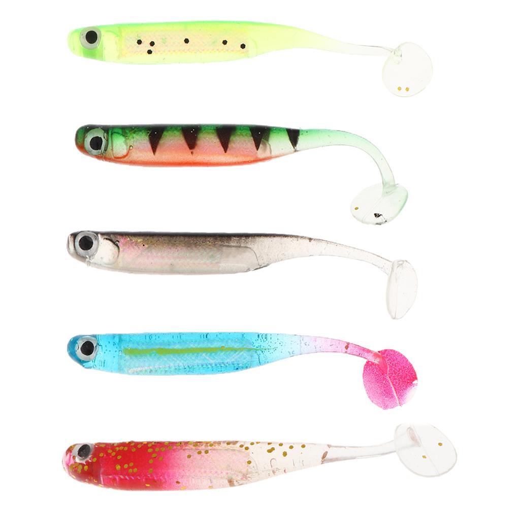 Soft Fishing Lure With Paddle T Tail Bait Shad Minnow Paddle Swimbaits
