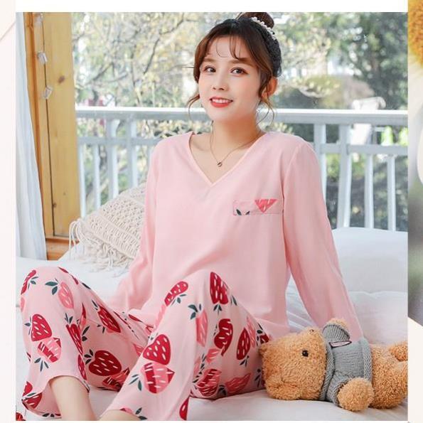 Đồ bộ tiểu thư dài đáng yêu - Bộ đồ mặc nhà cotton nhiều mẫu xinh xắn B51
