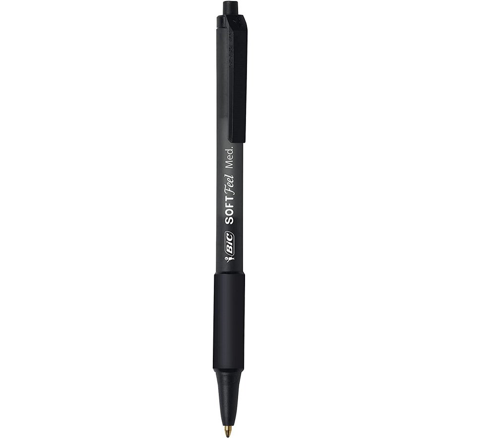 Bút bi cầm thoải nhất Bút BIC SoftFeel Retractable Pen, 1.0 mm Medium Tip, 1 cây màu xanh hoặc màu đen