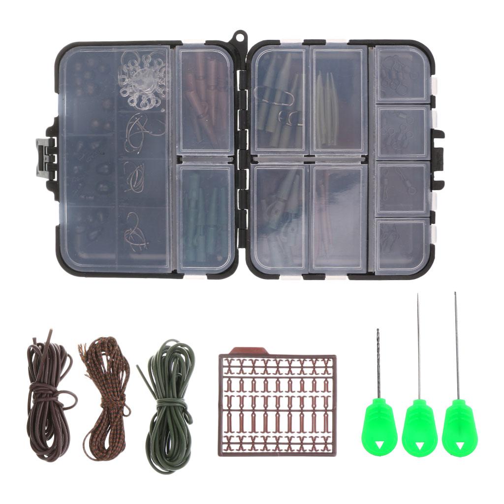 Carp Fishing Weights Tackle Box Safety   Tubes Swivels Kits for Hair Rigs