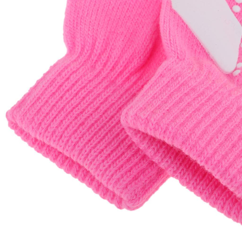 2x Anti-Slip Padded Winter Stretchy Gloves Glove for Age Above 12 Kids