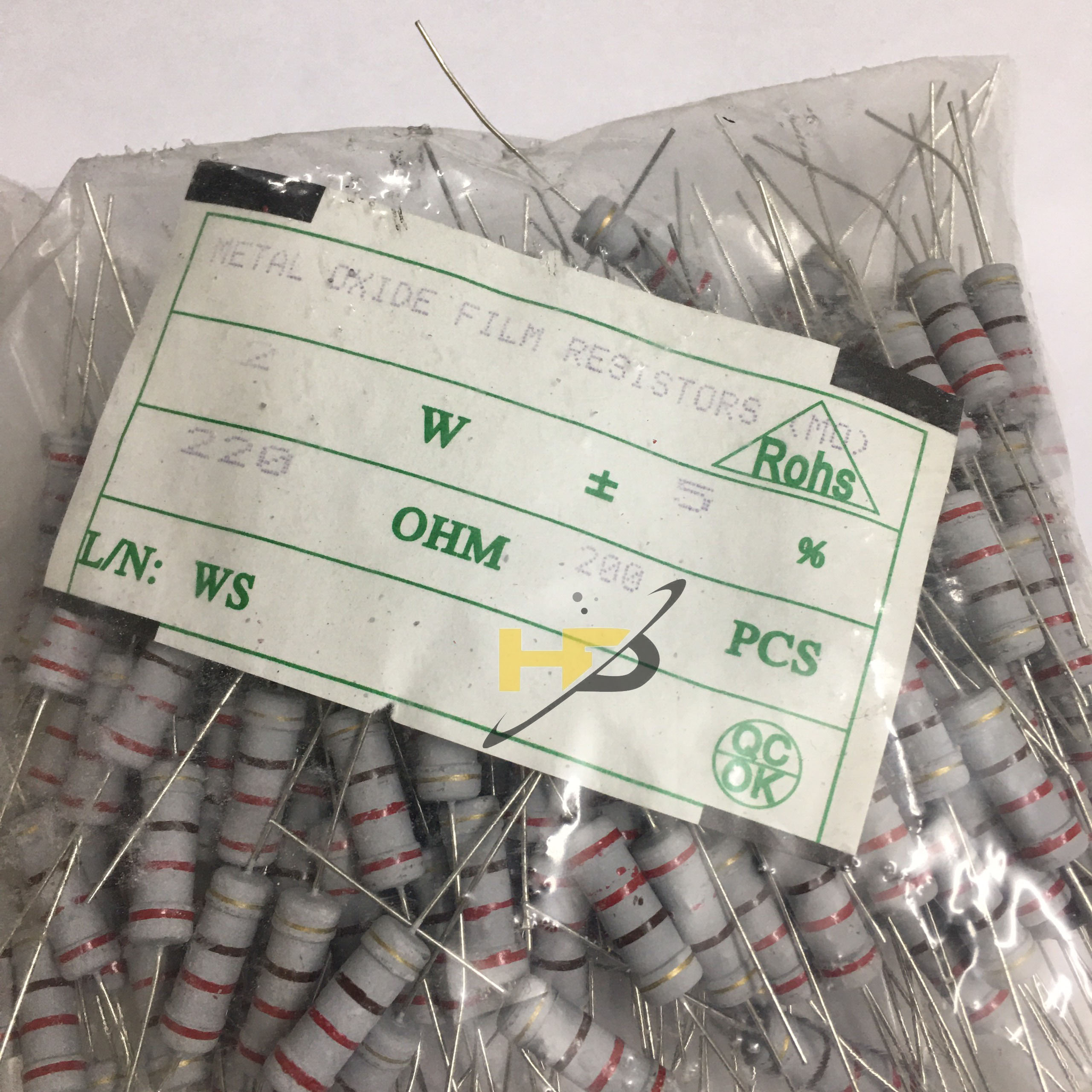 Combo 20 Con Điện Trở Công Suất 220R 2W 5%, Linh Kiện Điện Tử