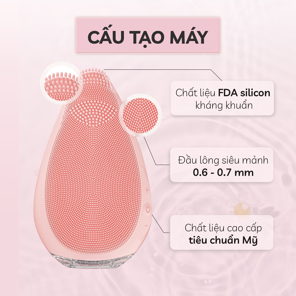 Máy Rửa Mặt Mini Cầm Tay Crénot Beauté Nia P5 Chính Hãng Sử Dụng Sóng Âm Và Silicone Siêu Mềm Sạch Sâu Bụi Bẩn Trang Điểm Ngừa Mụn - Máy Rửa Mặt Massage Mát xa Matxa Tốt Chăm Sóc Da Dầu Mụn Nhạy Cảm Cho Nam Nữ