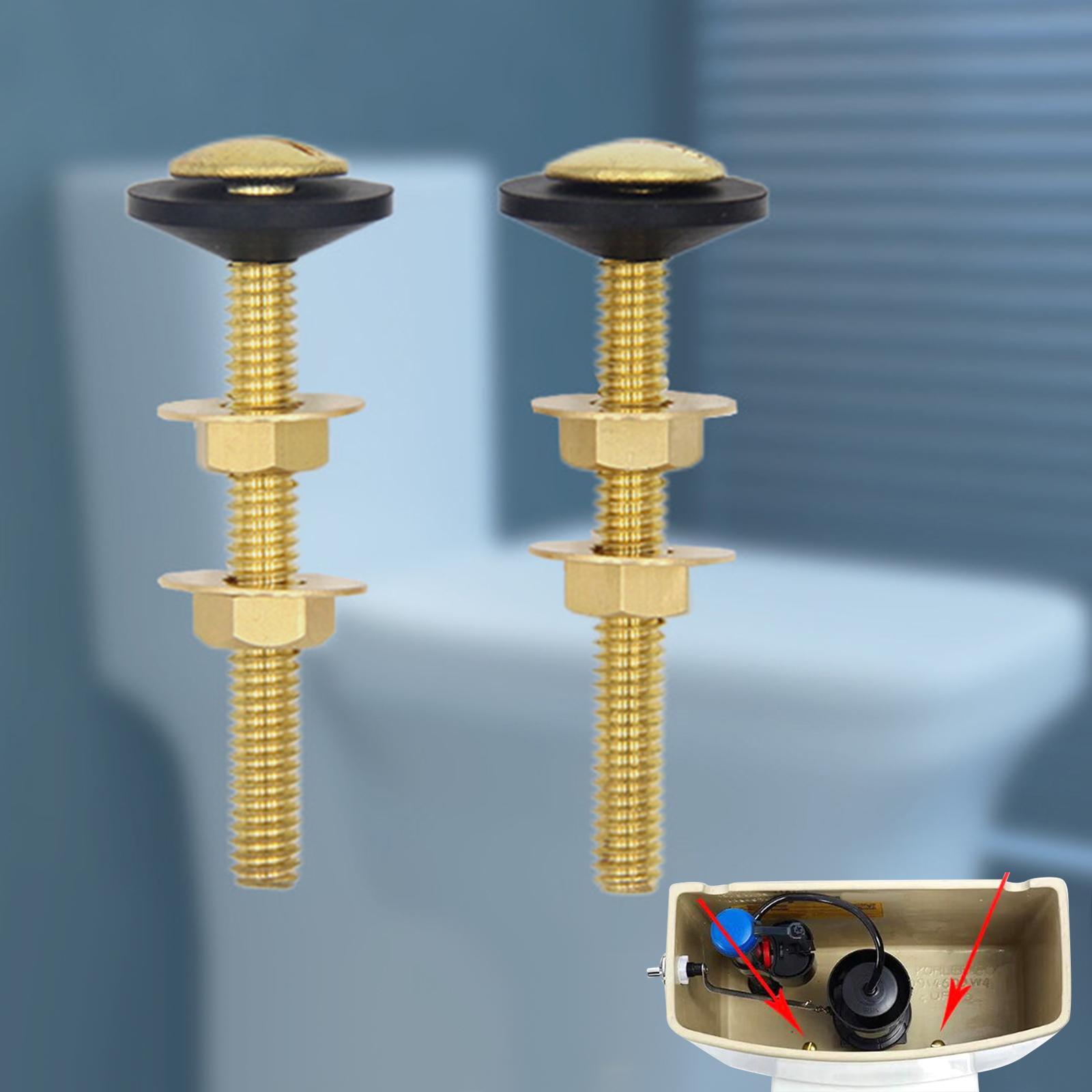 2Pcs Toilet Tank Screws Kit Tightening Fittings Household Nuts Washers