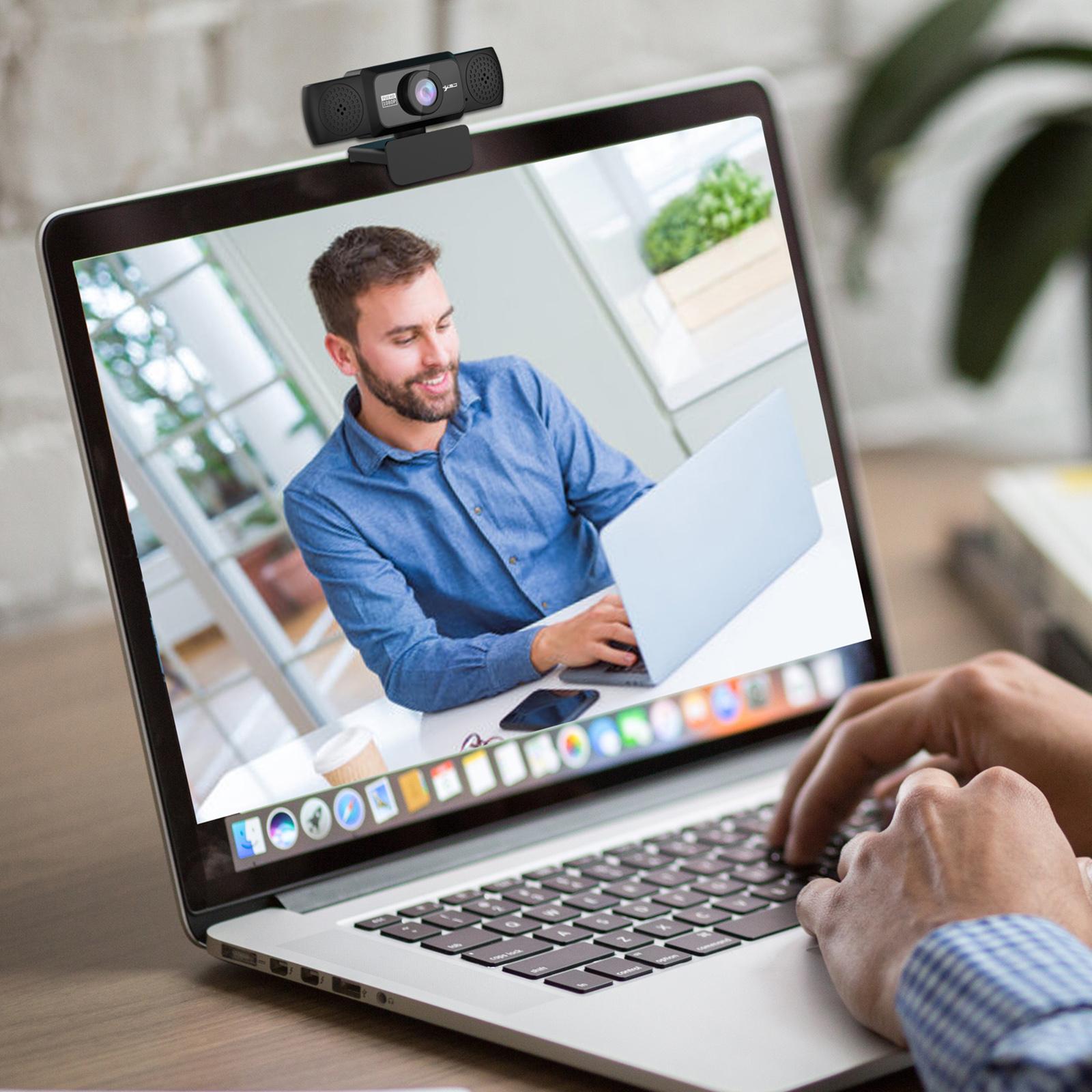 1080P Webcam with Microphone, Web Camera, Microphones Streaming Webcam, 90 & Deg; View Computer Camera, USB Plug And Play, Laptop / Desktop