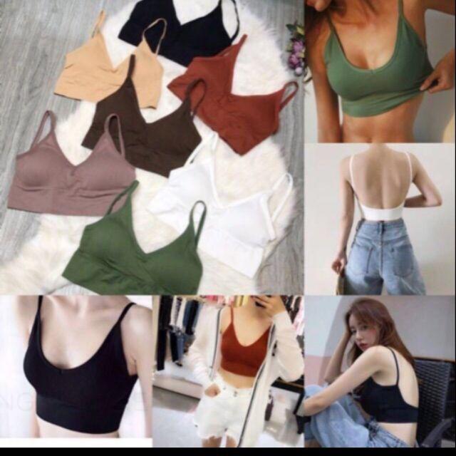 Áo Bra Len Tăm Khoét Lưng Dáng U Xuất Nhật BR27