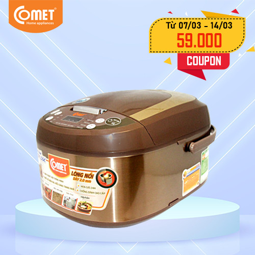 Nồi Cơm Điện Tử Comet CM8087 1.8L - 860W- Hàng chính hãng