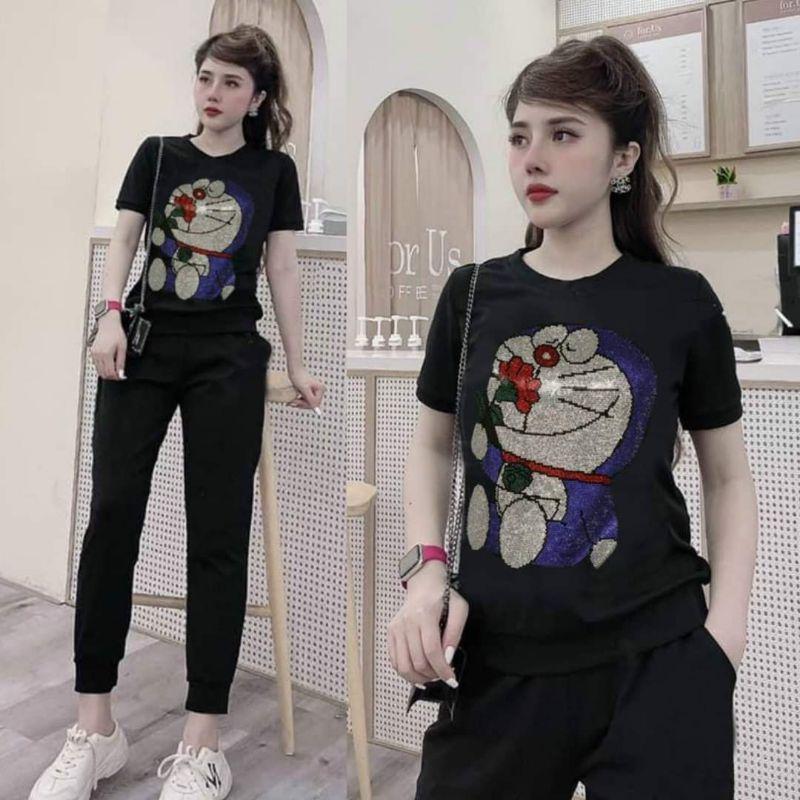 BỘ ĐỒ THỂ THAO NỮ ĐÍNH ĐÁ CAO CẤP