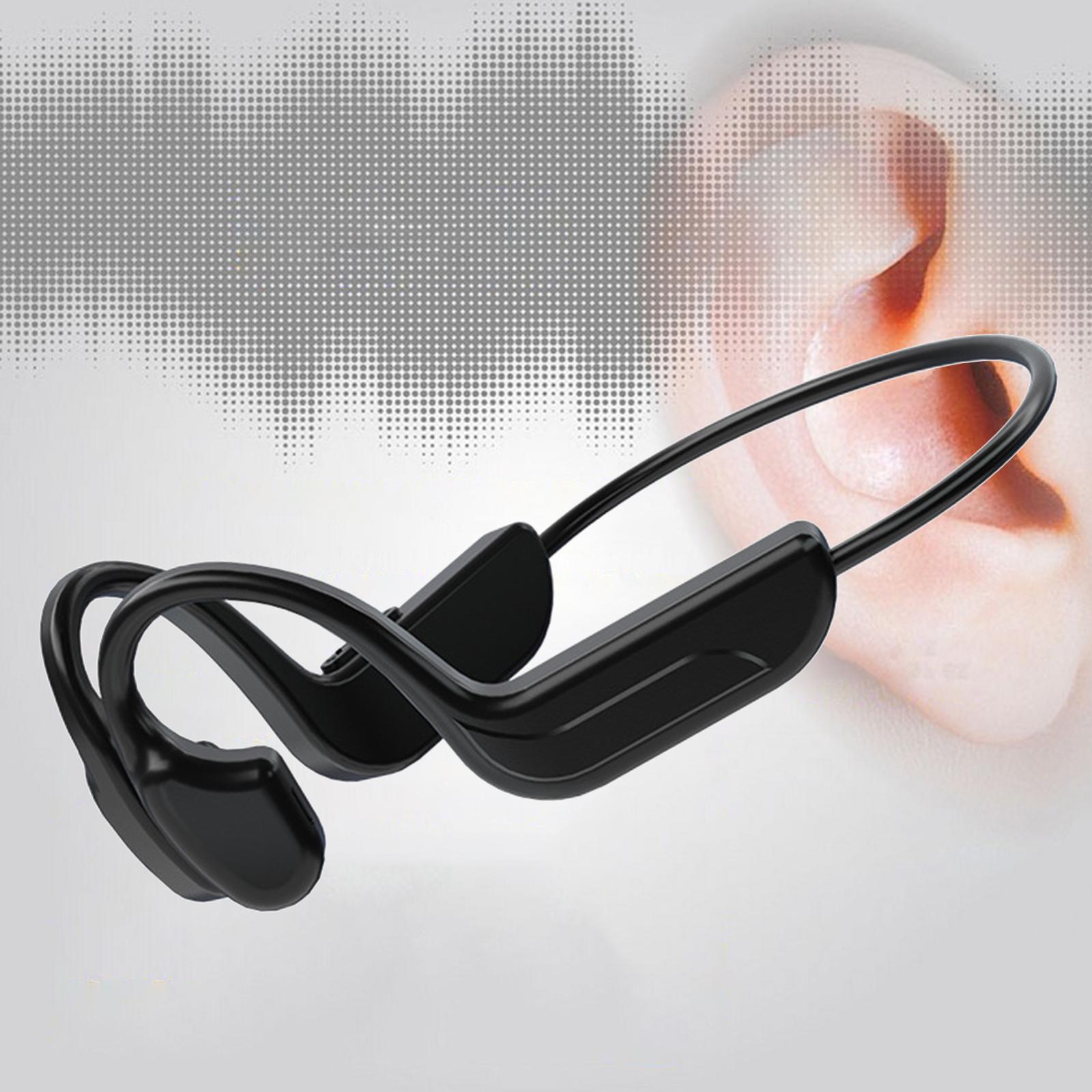 2Pcs Bone Conduction Headphones Bluetooth 5.0 W/ Noise Cancelling Mic Headset for Hiking Workout
