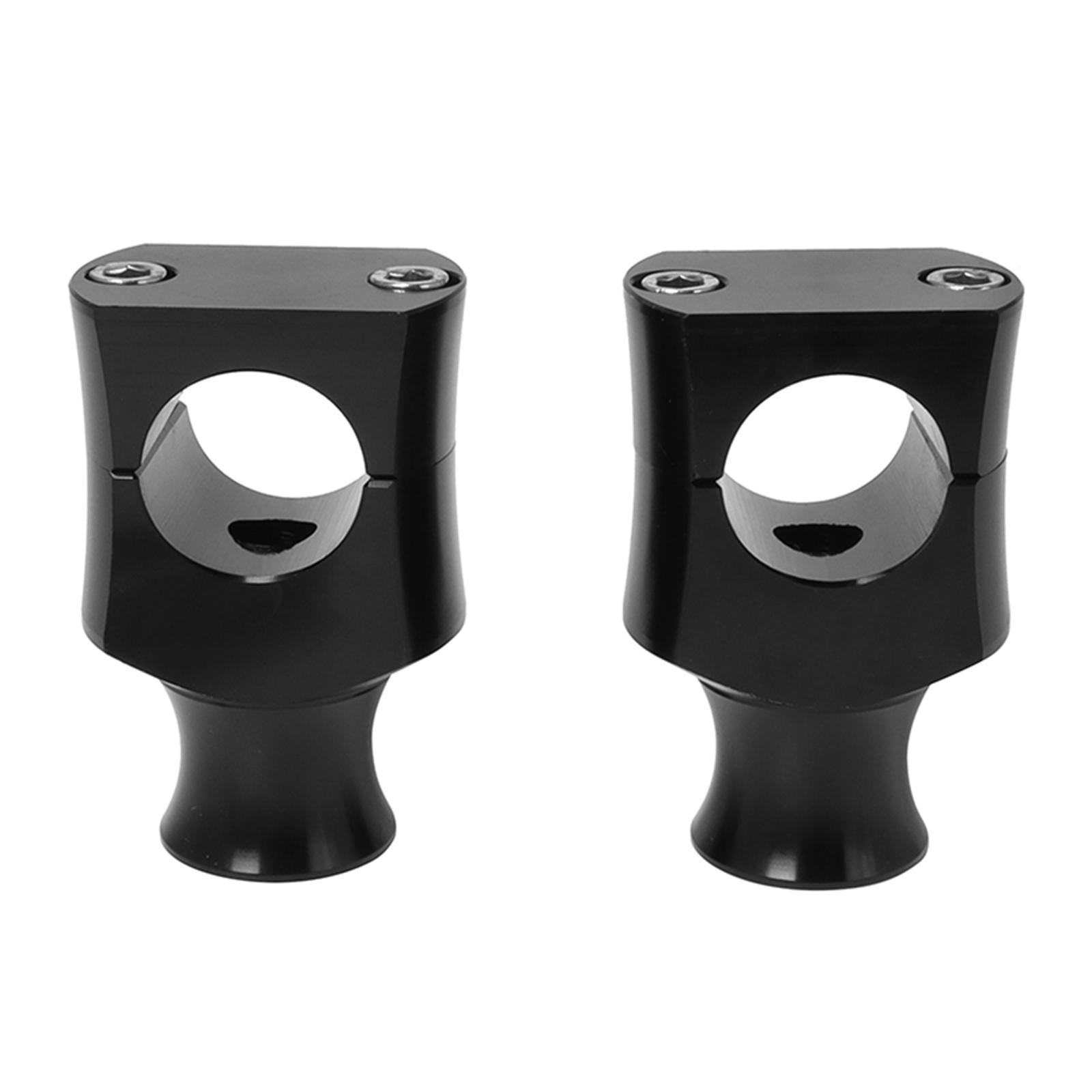 Universal Motorcycle 7/8'' / 1'' Handlebar Riser Clamp  22mm Black