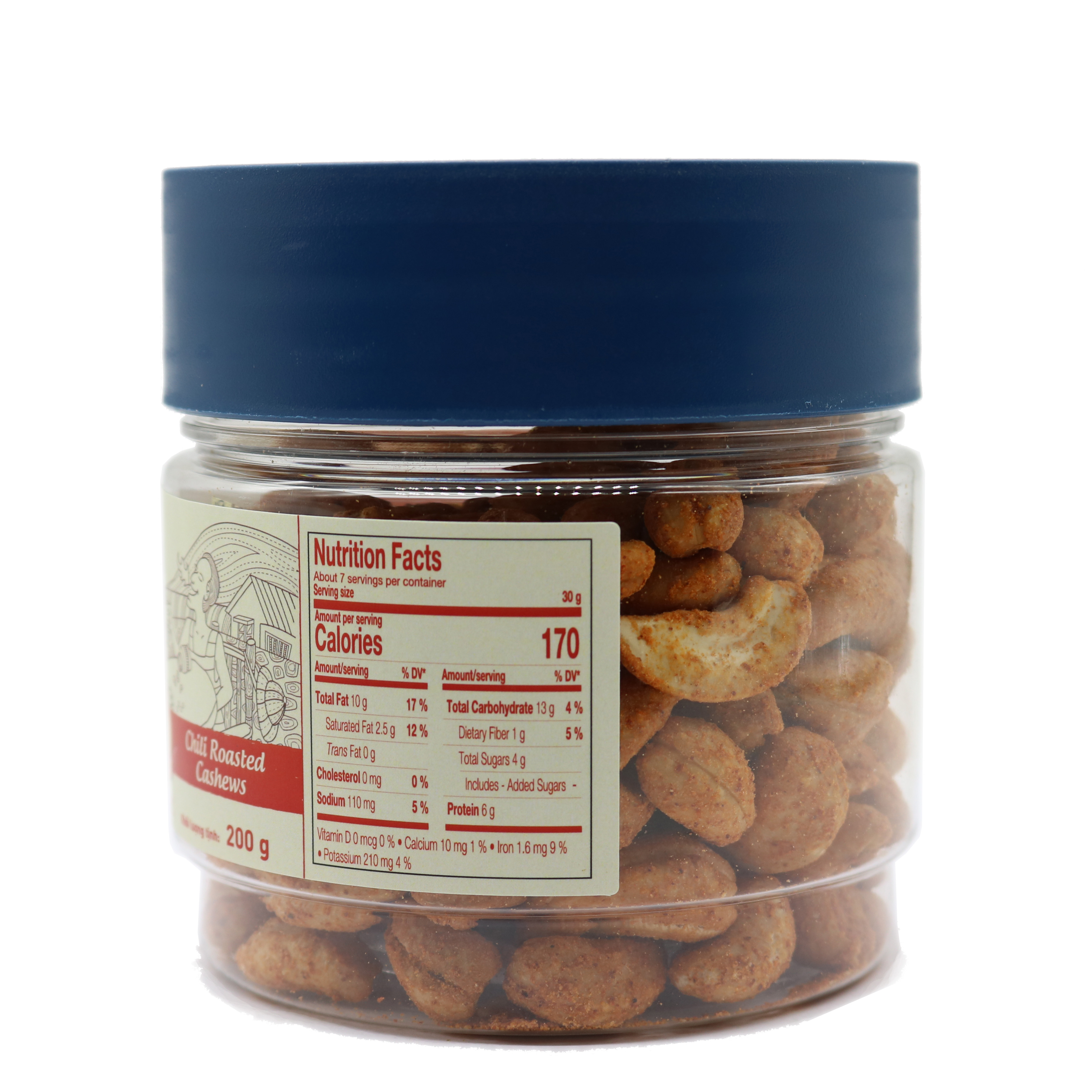 Hạt điều vị ớt 200g LAFOOCO Chili Roasted Cashew Nuts